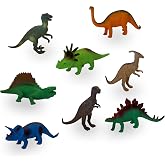 Get Ready Kids Dinosaur Figures Playset - 8 Large Dino Toys for Kids 2-4 | Large realistically detailed dino set for creative imaginative play, pre-k safe for ages 18m+