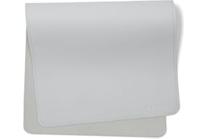 Ava + Oliver Vegan Leather Baby Changing Mat (16 X 30 in) - Multipurpose Wipeable and Portable Diaper Mat - Foldable for Travel (Blue)