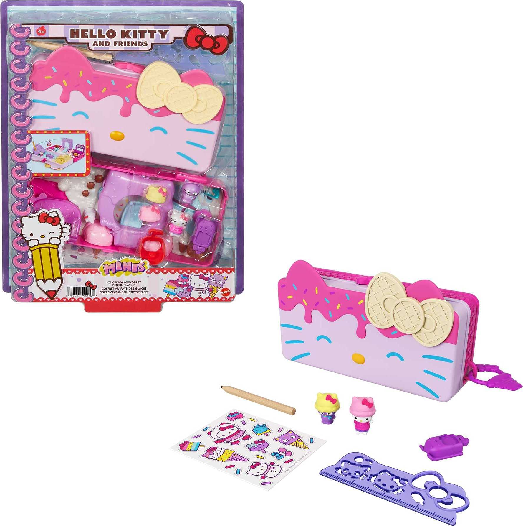 Mattel Sanrio GVC42 Helly Kitty and Friends Ice Cream Wonders Pencil Box