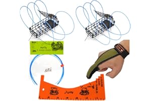 AirFly 6-Loops Crab Trap for Fishing Pole: Catches Dungeness, Rock & Blue Crabs, Made in USA