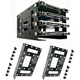ECOPMAX 2.5" to 3.5" SSD HDD Mounting Bracket, Hard Drive Adapter Holder for Samsung Crucial WD Seagate Kingston 2.5 Inch SATA SSD &amp; HDD