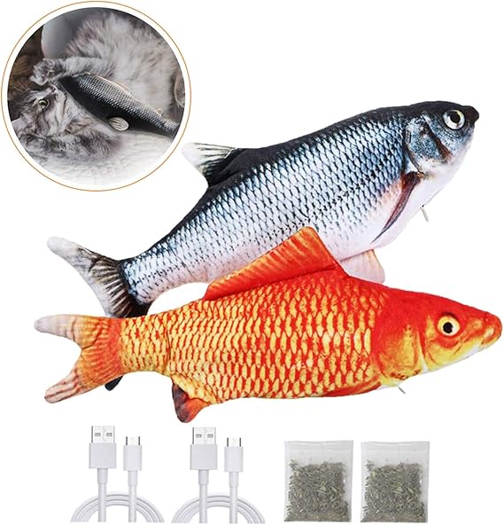 Tmolim Jouet Chat, Jouets Poisson Electronique Simulation Réaliste, Jouet pour Chat Poisson Qui Tmolim Jouet Chat, Jouets Poisson Electronique Simulation Réaliste, Jouet pour Chat Poisson Qui