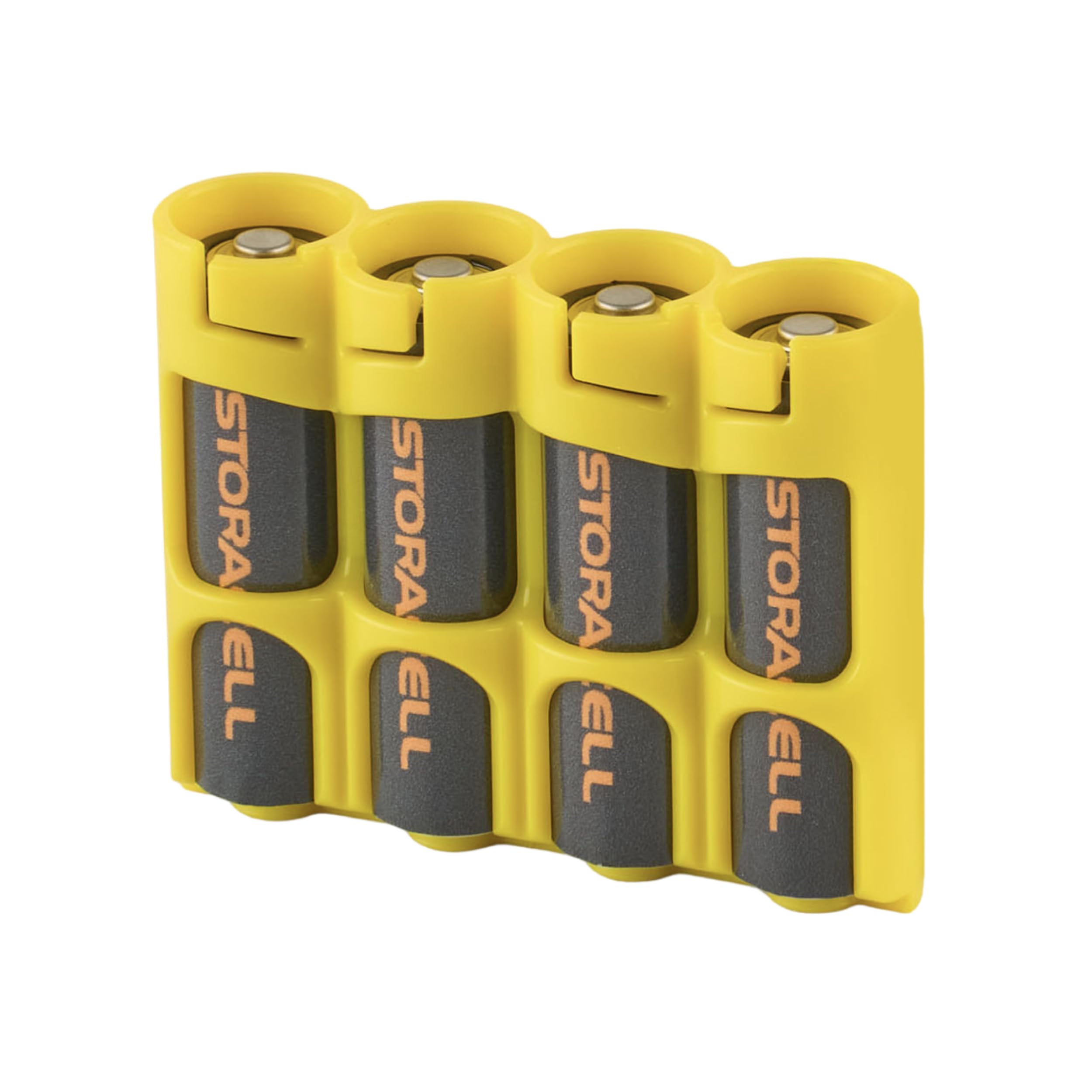 PowerPax 4 AA Battery Caddy - Caution Yellow