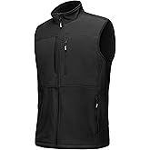 Dainargo Men's Lightweight Vest Softshell Sleeveless Windproof Jacket with Zipper Pcoket Cycling Travel Hiking Running Golf