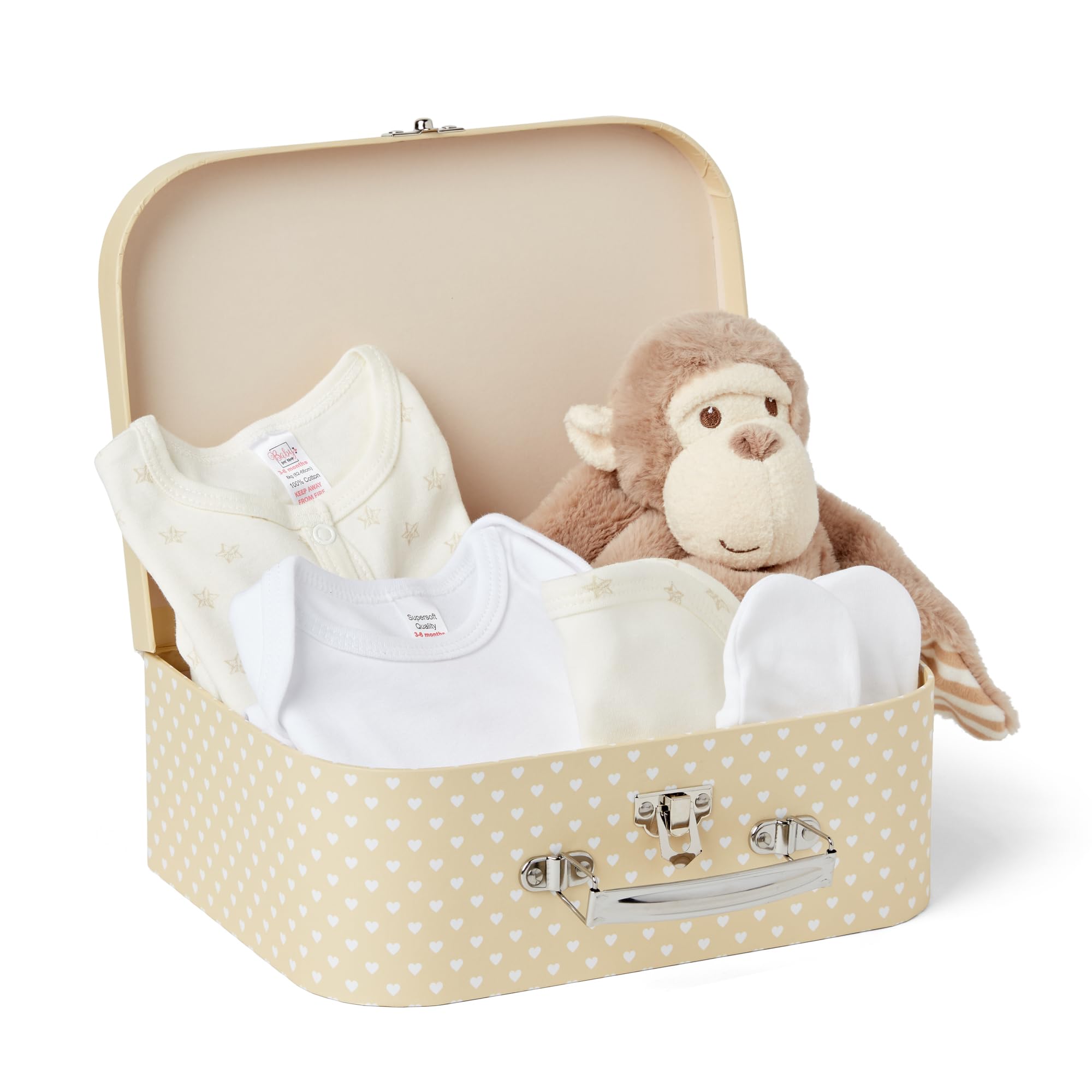 Baby Box Shop Unisex Gender Reveal Gift Set - Gift Ready Keepsake Box with Baby Comforter and Newborn Clothes - Newborn Essentials Gift Set Ideal for Baby Showers and Baby Reveals
