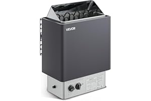 VEVOR Sauna Heater,220V Electric Sauna Stove, Steam Bath Sauna Heate 3h Timer and Adjustable Temp for Max. 176-318 Cubic Feet, Home Hotel Spa Shower Use (6KW) FCC Certification