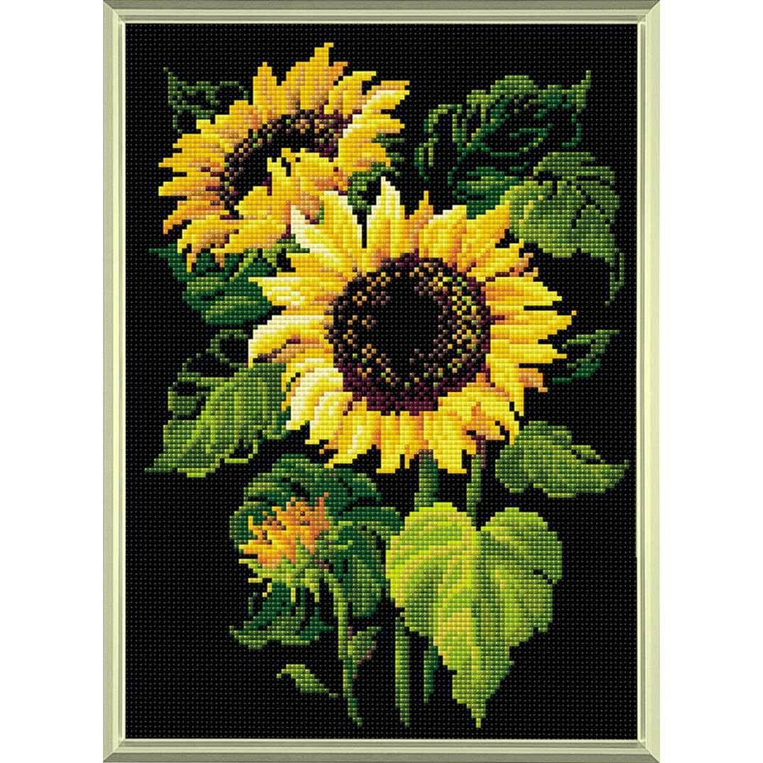 Riolis AM0006 Sunflower Diamonds Painting, Acrylic, Multicoloured, 27 x 38 cm