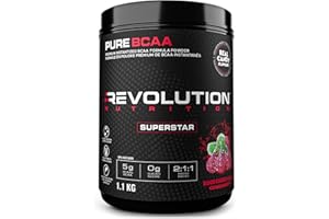 Revolution Nutrition Pure BCAA, Essential Amino Acids, 2:1:1 Ratio, Instantized BCAA, Post Workout, Premium Formula, Zero Sug
