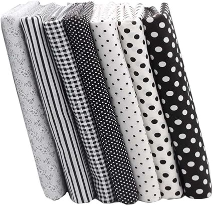 Amazon Com Limited Telas Felt 7pcs 100 Cotton Fabric White Black