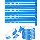 60 PCS Vinyl Wristband, Plastic Wristbands for Events, Neon Plastic Event Wristbands, Colored Bracelet Wristband for Events, Concerts, Carnivals, Nightclubs, Bars, Park, Blue