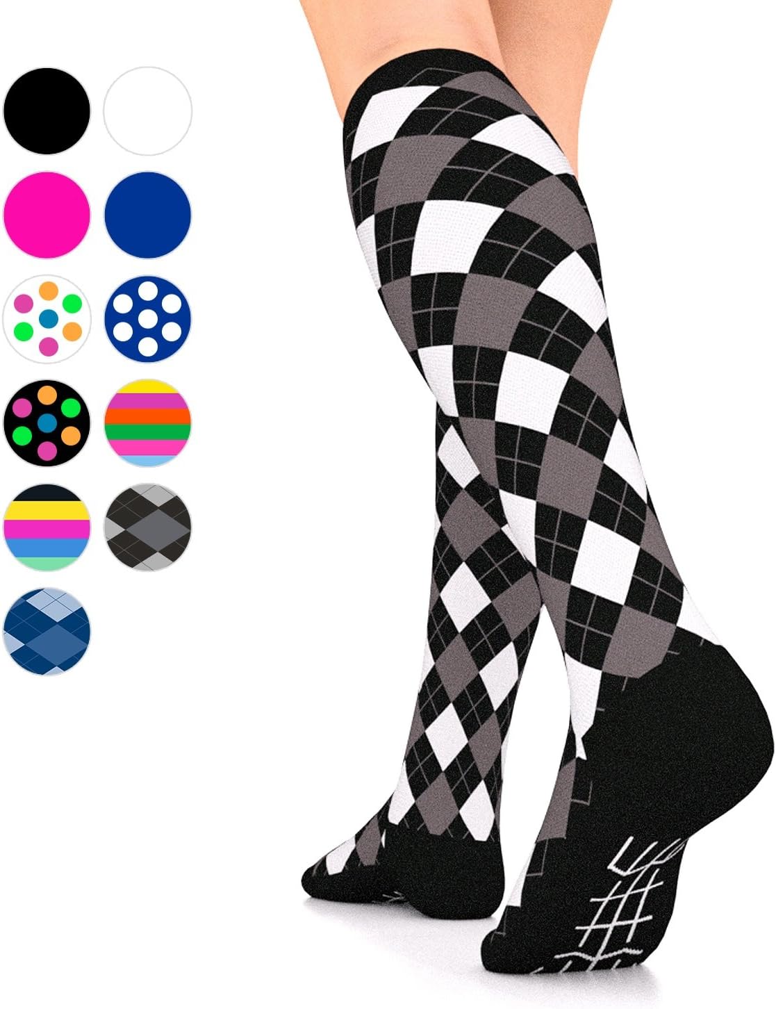 Go2 Compression Socks for Men Women Nurses Runners| Medium Compression Stockings…