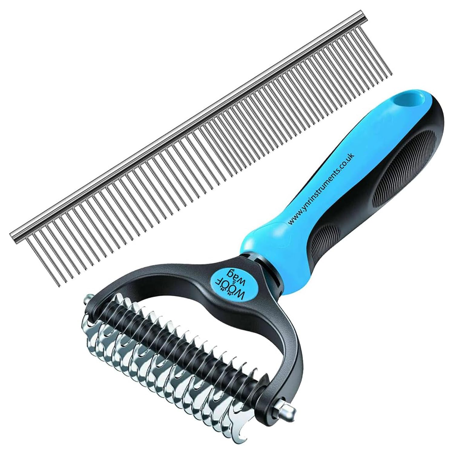 YNR Pet Grooming Kit for Dogs & Cats – Deshedding Brush, Dematting Comb, Undercoat Rake & Fur Trimmer – Professional Hair Removal Tool for Long & Short Coats