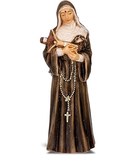 Statue Sainte Rita De Cascia Peinte à La Main - 20 Cm - Figurine Religieuse MP Creative SRL