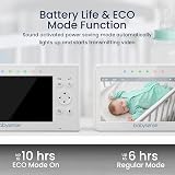 Babysense Video Baby Monitor with 2 Cameras 4.3 inch 480p Split Screen view 4