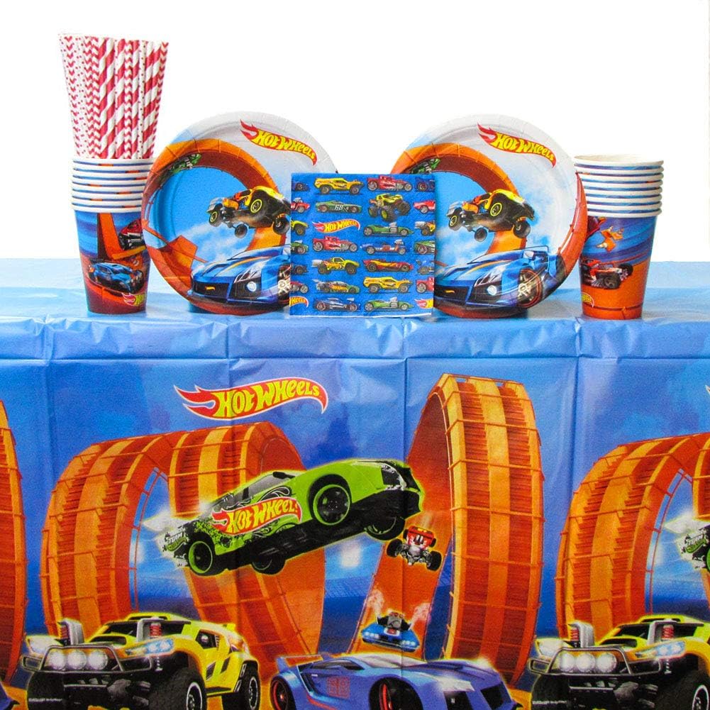 Amazon Com Hot Wheels Wild Racer Party Supplies Pack For 16
