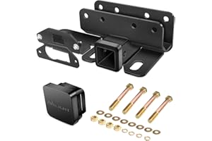 Nilight 2 Inch Rear Trailer Hitch Receiver Kit for 2021 2022 2023 2024 Ford Bronco 2 Door 4 Door (Exclude Bronco Sport) Rear Bumper Tow Hook Black Hitch Cover Kit