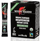 Mount Hagen 25 Count Single Serve Instant Decaf Coffee Packets | Decaffeinated Organic Medium Roast Arabica Beans | Eco-frien