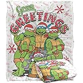 TMNT Teenage Mutant Ninja Turtles Blanket, 50"x60" Green Greetings Silky Touch Super Soft Throw Blanket