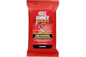 Nose Jammer Hunting Accessories - Gear-N-Rear Hunting Wipes - Jams Big Game Animals Ability to Smell, Use on Skin and Hunting Gear to Eliminate Odors, 20 Wipes