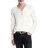 John Varvatos Men's Danville Henley, Salt