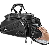 Axiniu 40L Capacity Rear Bike Rack Bag, Hard Shell Bike Rack Bag, Bikes Trunk Bags, Ebike Battery Bags, Multifunction Large Pannier for Bicycle, Bicycle Backpack for Ebike, Travel, Commuting,Black