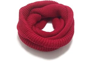 JELLYTREE Kids Winter Scarf Fashion Thick Knitted Warm Toddler Infinity Scarf Soft Neck Warmer for Boys Girls