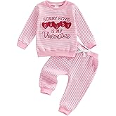 FIOMVA Toddler Baby Girl St Patricks Day Outfit Clover Shamrock Embroidery Sweatshirt Pants Set Spring St Patricks Clothes