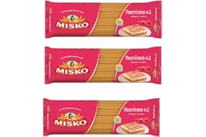 GREEKSHOPS.COM MISKO No 2 - (3) Macaroni for Pastitsio - Net Wt. 500 g.