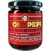 DON PEPE - Salsa Macha with ARBOL dried Chiles, Gourmet Condiments with Authentic Mexican Flavors, Pairs Well with Various Cuisines, 8 oz/227 g (Salsa Macha ARBOL)