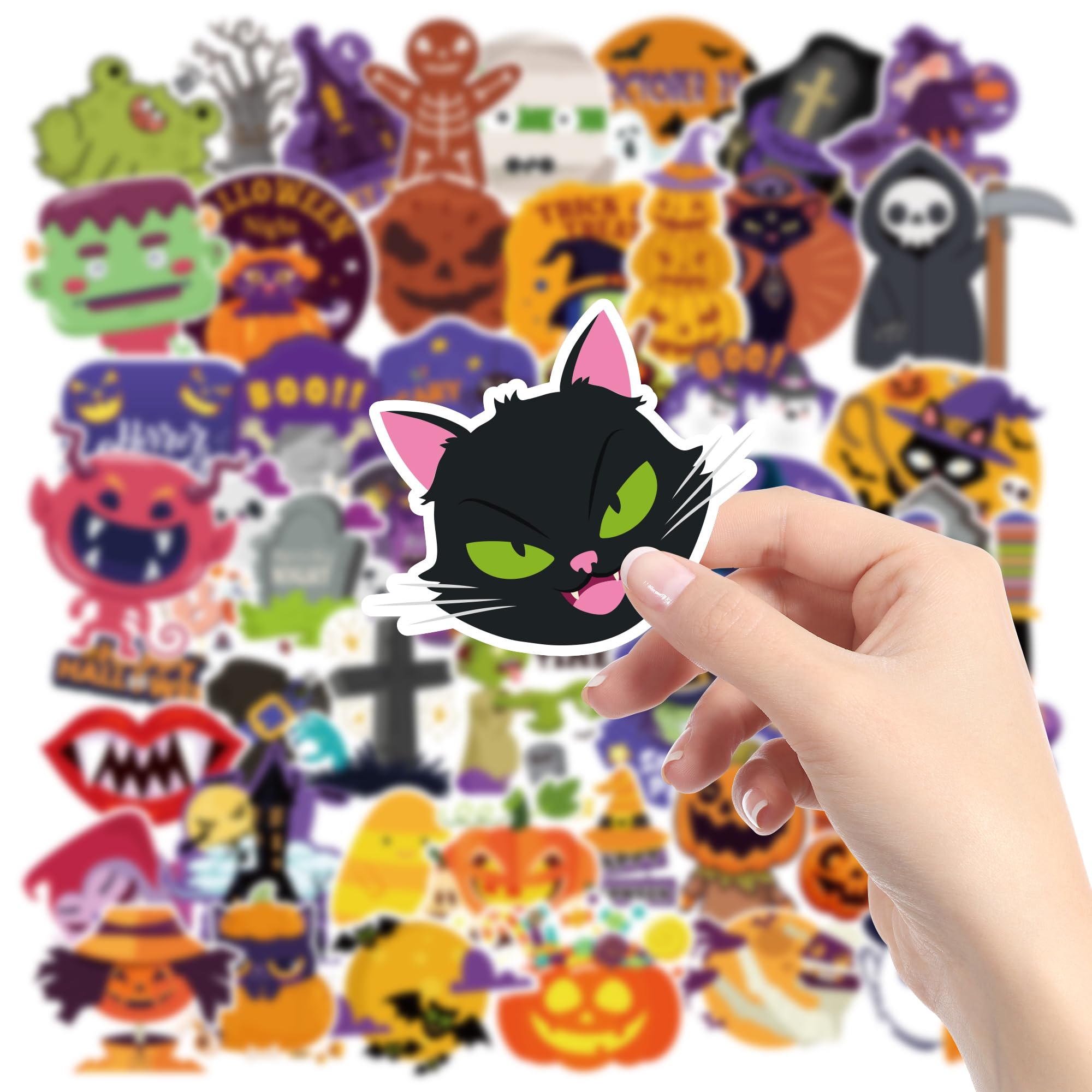 OHOME Halloween Stickers | 100 PCS Halloween Party Favors - Halloween Games Toys Gifts Party Supplies - Crafts Accessories Treats Bulk for Classroom
