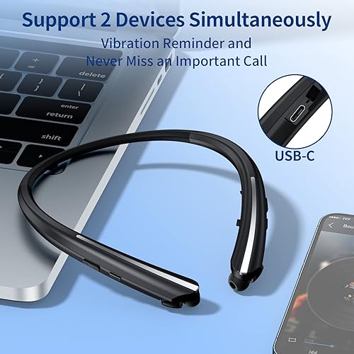 Neckband Bluetooth Headphones, Wireless Neckband Headset