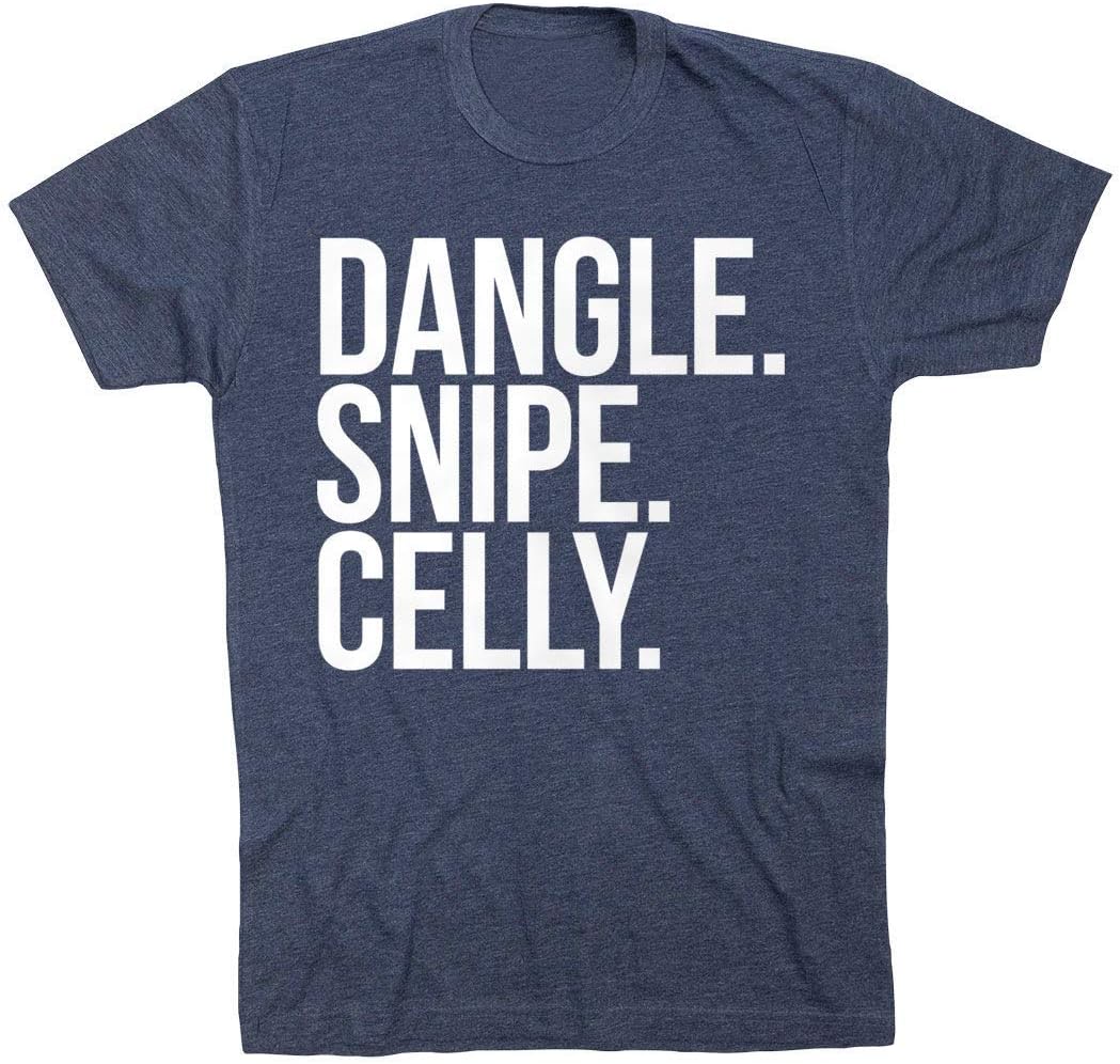 ChalkTalkSPORTS Hockey Short Sleeve T-Shirt | Dangle Snipe Celly Words | Colors & Sizes