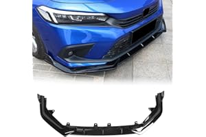 FREEMOTOR802 Front Bumper Lip Splitter Fits 2022-2024 Honda Civic 11th Gen Sedan Hatchback, Gloss Black PP 3PCS Air Dam Chin Spoiler Underbody Front Lip Spoiler Lower Guard Protector