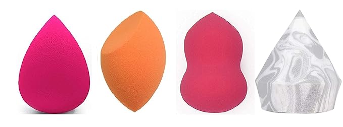 AY Make up Cosmetic Sponge Beauty Blender Puff (Color May Vary) - Set of 4