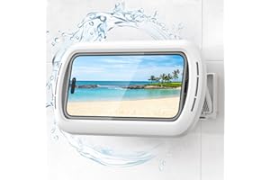 Lamicall Shower Phone Holder Waterproof - [Enjoy Music] Clear Sound & 480° Rotation Shower Case, Locking Clasp IPX6 Waterproo