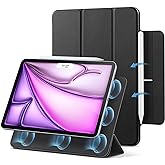 ESR for iPad Air 13 Inch Case M3/M2 (2025/2024), iPad Pro 12.9 6th/5th/4th Gen, Powerful Magnetic Attachment, Slim Trifold Stand Case, Supports Pencil Pro & Pencil (USB-C), Rebound Series, Black