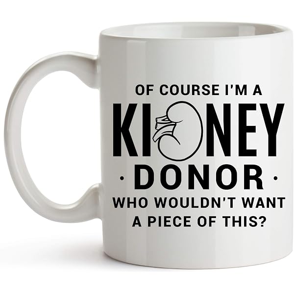 LEVLO Kosmetiktasche Organ Donation Awareness – „I‘m A Kidney Donor“ Motiv, Baumwoll-Leinen, 23x17 Cm