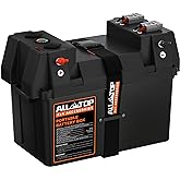 ALL-TOP Smart Battery Box, 12V Marine Case w/ 50AMP Connectors, Multi Ports &amp; Circuit Breaker for Trolling Motor, RV &amp; Solar Panel, Battery Not Included