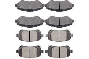 Ceramic Brake Pads Kits,SCITOO 8pcs Brakes Pads Set fit for 08-12 for Chrysler Town & Country,08-12 for Dodge Grand Caravan,09-13 for Dodge Journey,12 for Ram C/V,09-12 for Volkswagen for Routan