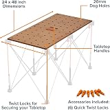 Bora Centipede Tabletop 24 x 48 with 20mm Dog Holes 6 Lock Handles CK22TM view 2