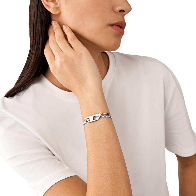 Men's Stainless steel with D clasp closure bracelet — foto 2 de 6