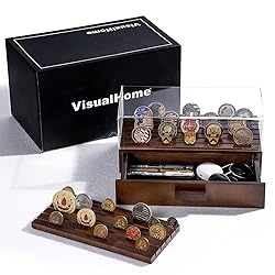 VisualHome Premium Military Challenge Coin Display
