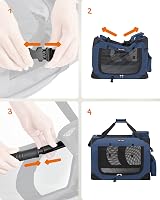 Feandrea Foldable Pet Carrier Bag 70x52x52 cm Dark Blue PDC70Z view 7