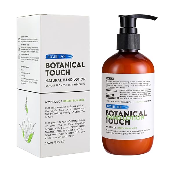 ROMIIE ZOI NATURAL HAND & BODY LOTION BOTANICAL TOUCH – MYSTIQUE OF GREEN TEA & ALOE – 236 ML / 8 FL OZ