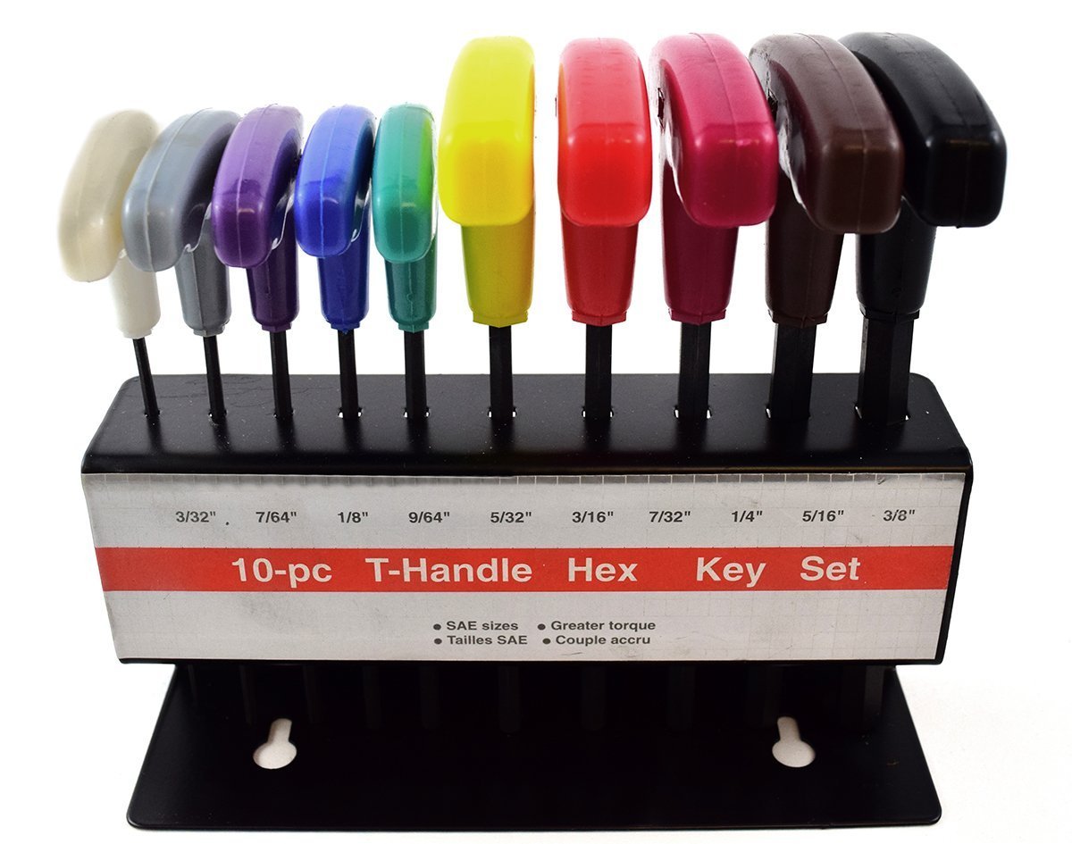 Buy McKay 10 Pc SAE THandle Hex Key Tool Set Includes Sizes 3/32”3/8