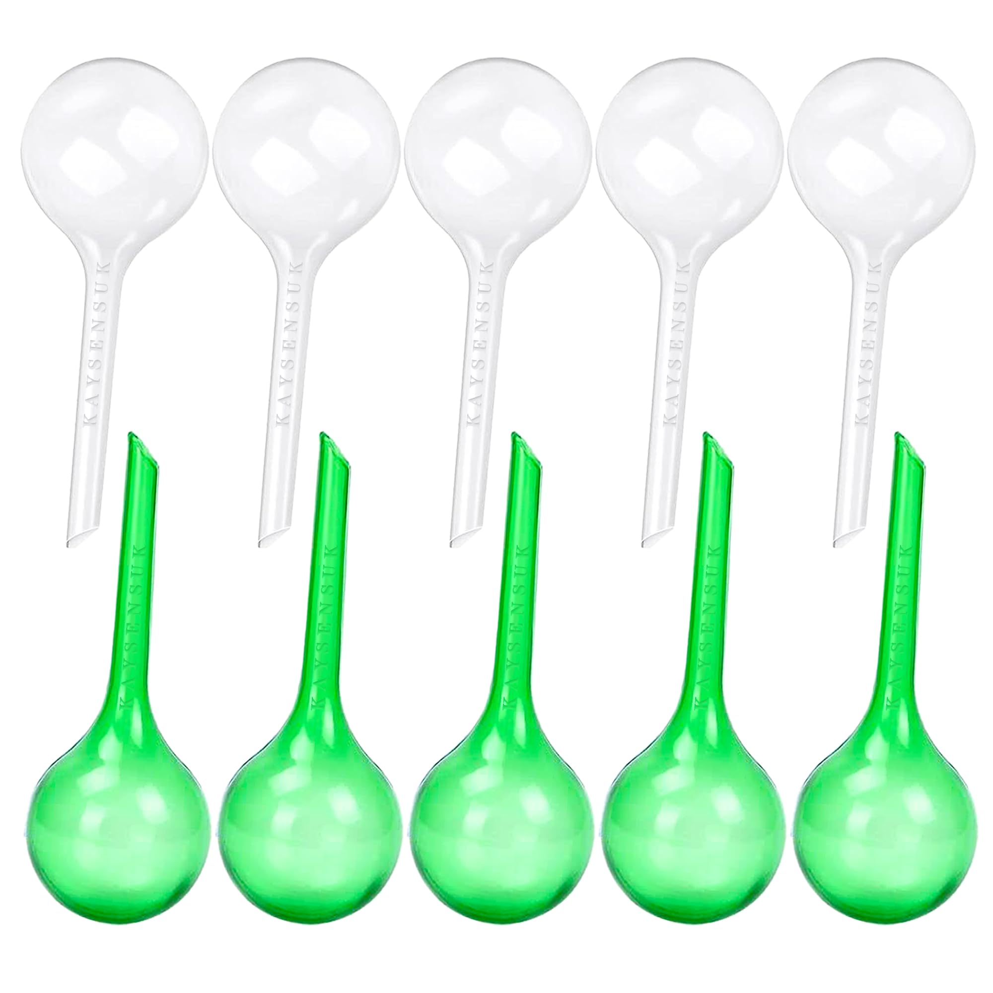 KAYSENSUK 10 Pcs Plant Watering Bulbs, 5cm Plastic Watering Globes, Automatic Self-Watering Waterers System for Indoor Outdoor Plants, Self Watering System for Plants Indoor Outdoor (Trumpet)