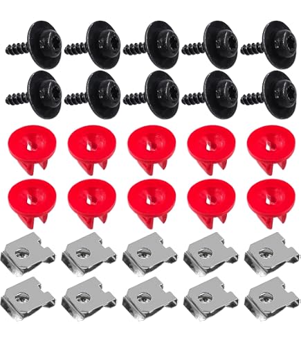 Lot De 5 Clips De Fixation Pare-Chocs 6510197AA / 11569960 - Compatible Chrysler, Jeep, Chevrolet