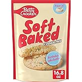 Betty Crocker Soft Baked Cookie Mix, Birthday Cake Batter Flavored, 16.8 oz | Bakes In 15-17 Min, Top With Frosting &amp; Sprinkles For A Birthday Twist, About 25 Servings Per Pouch