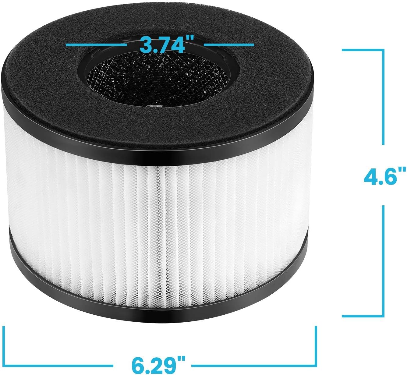 isinlive BS-03 HEPA Replacement Filter for BS-03 PARTU HEPA Air Purifier with 3-in-1 Filtration System, 1 Pack: Home & Kitchen