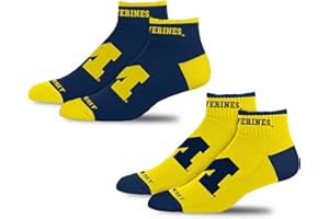 For Bare Feet NCAA Unisex Front and Center 2 Pack Team Colors